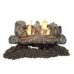 YOULIAN 4pcs Ceramic Fiber Imitation Wood Log Set For Gas Or Propane Fireplace/Fire Pit