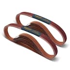 POWERTEC 1" X 30" Sanding Belt Assortment - 20-Pack With 60 To 400 Grit (Aluminum Oxide)