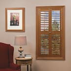 Home Basics Walnut 2-1/4 in. Plantation Real Wood Interior Shutter 39 to 41  in. W x 60 in. L QSPC3960 - The Home Depot