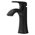 Pfister Deckard Matte Black Bathroom Faucet – Single Handle, Single Hole With Push & Seal Drain