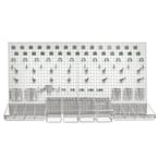 Azar Displays 700227-WHT White Four-sided 4"W X 24"H Pegboard Tower - View #9