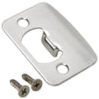 Replacement Striker Plate For Swinging Doors, Adjustable, Stainless Steel Chrome Plated, 510pc