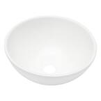 Castle Countertop Vessel Sink 16.5 In. White Ceramic Square Bathroom - View #4