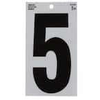 HMI Reflective Vinyl Number '6' Peel & Stick - Large 5 Inch For Mailbox, House, Or Mobile Home