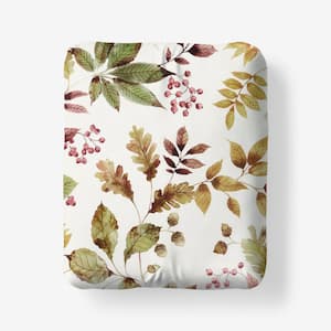 Legends Hotel Fall Leaves Wrinkle-Free Sateen Fitted Sheet