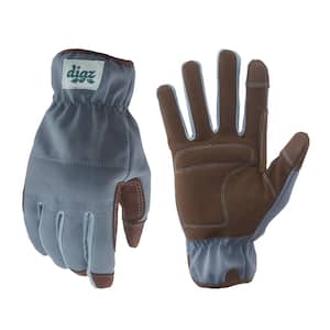 Blue in Work Gloves