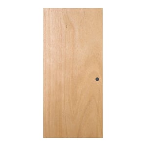 Woodgrain Flush Unfinished Hardwood Bored Interior Door Slab