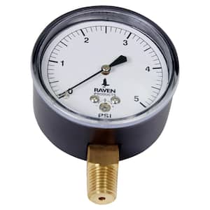 Maximum pressure reading (psi): 5