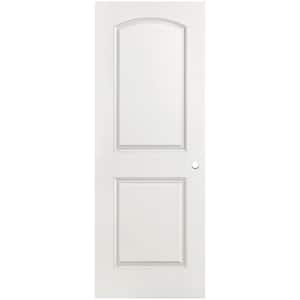 Roman Smooth 2-Panel Round Top Hollow Core Primed Composite Interior Door Slab with Bore
