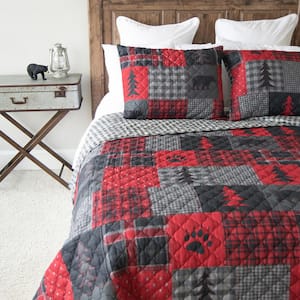 Donna Sharp Red Forest Collection Graphic 140-Thread Count Microfiber Quilt