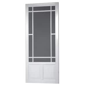 Prairie View Solid Vinyl White Screen Door