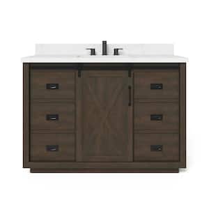 Brown - 48 Inch Vanities - Bathroom Vanities with Tops - Bathroom ...