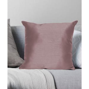 Faux Silk Solid Polyester Throw Pillow