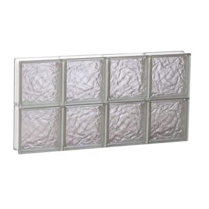 Frameless Ice Pattern Non-Vented Glass Block Window