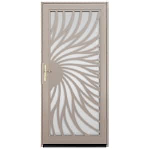 Solstice Outswing Security Door with Shatter-Resistant Glass Inserts and Satin Nickel Hardware