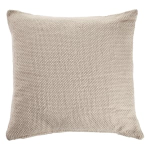 Crone Solid Cozy Poly-fill 18 in. x 18 in. Throw Pillow
