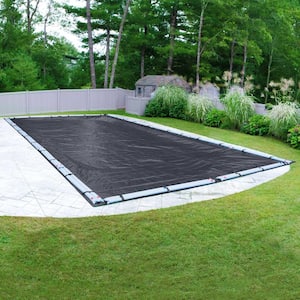Economy Rectangular Blue Solid In Ground Winter Pool Cover
