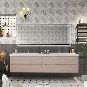 Double Sink in Bathroom Vanities with Tops