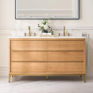 Double Sink in Bathroom Vanities with Tops
