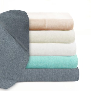 Soft Tees Jersey Solid Color 1000-Thread Count Cotton Jersey Sheet Set