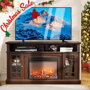 Brown in Fireplace TV Stands