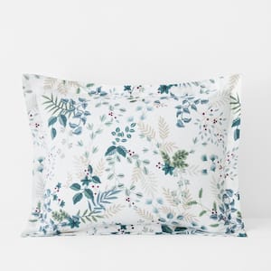 Company Cotton Verde Floral Flannel Sham