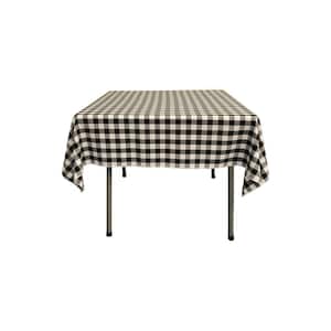 52 in. x 52 in. Polyester Gingham Checkered Square Tablecloth