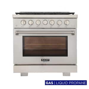 Range Size (Width): 36 in. in Single Oven Gas Ranges