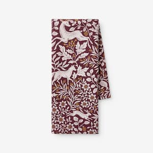 Winter Forest Floral Cotton Tea Towel