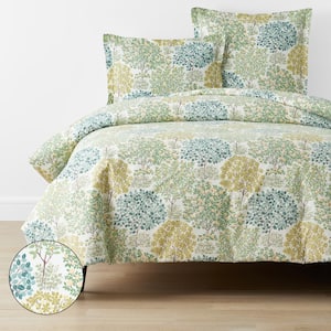 Company Cotton Trees In Bloom Floral Cotton Percale Duvet Cover