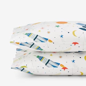 Company Kids Outerspace Organic Cotton Percale Pillowcase (Set of 2)