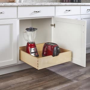 Wood in Pull Out Cabinet Drawers