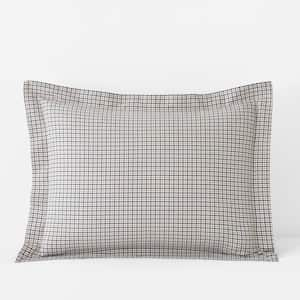 Company Cotton Mini Check Yarn-Dyed Cotton Percale Sham