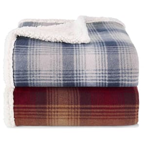 Nordic Ultra Plush Ikat Sherpa Reverse Throw Blanket