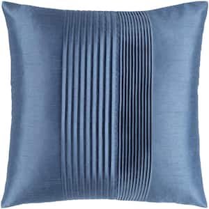 Kader Denim Solid Pleated Polyester Throw Pillow