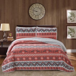 Moose Land Graphic Polyester Quilt