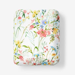 Company Cotton Floral Impressions Cotton Percale Fitted Sheet