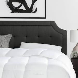 Upholstered Scoop-Edge Headboard with Square Tufting