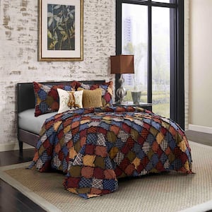 Donna Sharp Blue Ridge Collection Geometric 140-Thread Count Cotton Quilt