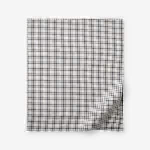 Company Cotton Mini Check Yarn-Dyed Percale Flat Sheet