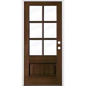 Black Stain in Wood Doors With Glass