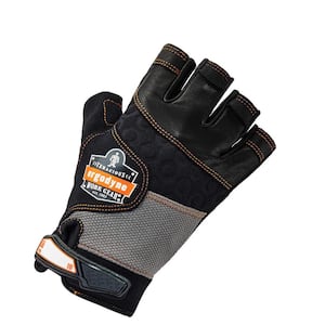 ProFlex Half-Finger Leather Impact Work Gloves