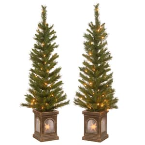 Artificial Tree Size (ft.): 4 ft in Pre-Lit Christmas Trees