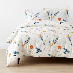 Company Kids Outerspace Organic Cotton Percale Comforter Set