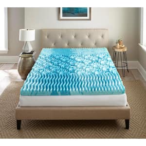 Lucid Comfort Collection 4 Inch Gel and Aloe Infused Memory Foam Topper -  Twin HDLU40TT30GT - The Home Depot