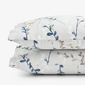 Legends Hotel Spring Buds Wrinkle-Free Gray Multi Sateen Pillowcase (Set of 2)