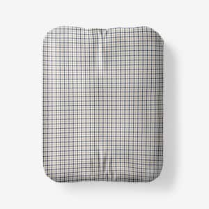 Company Cotton Mini Check Yarn-Dyed Percale Fitted Sheet