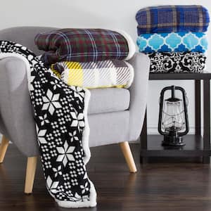 Fleece/Sherpa Polyester Throw Blanket