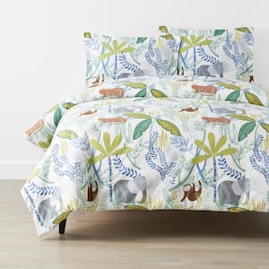 Company Kids Jungle Organic Cotton Percale Duvet Cover