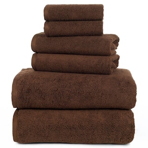 Zero Twist 6-Piece Solid Cotton Bath Towel Set